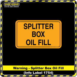 Splitter Box Oil Fill (Info Label 1754)