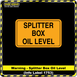 Splitter Box Oil Level (Info Label 1753)