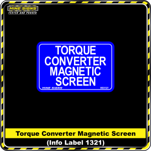Torque Converter Magnetic Screen (Info Label 1321)