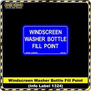 Windscreen Washer Bottle Fill Point (Info Label 1324)