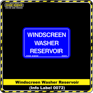 Windscreen Washer Reservoir (Info Label 0072)