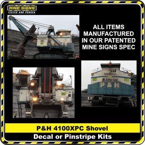 Mine Signs Spec Kit - P&H 4100XPC Shovel