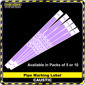 Pipe Marking Label - Caustic