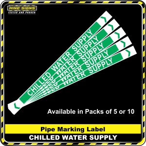 Pipe Marking Label - Chilled Water Supply