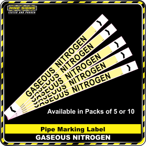 Pipe Marking Label - Gaseous Nitrogen