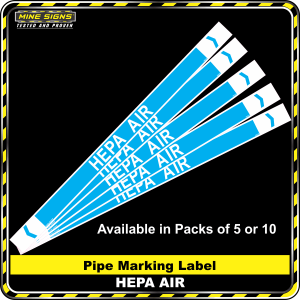 Pipe Marking Label - HEPA Air