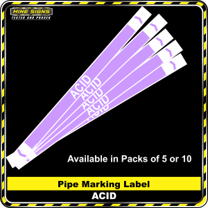 Pipe Marking Label - Acid