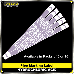 Pipe Marking Label - Hydrochloric Acid