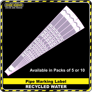 Pipe Marking Label - Recycled Water