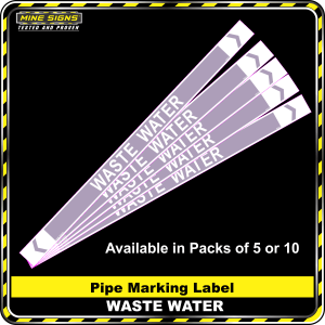 Pipe Marking Label - Waste Water