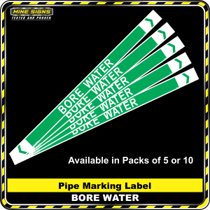 Pipe Marking Label - Bore Water