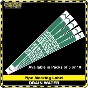 Pipe Marking Label - Drain Water