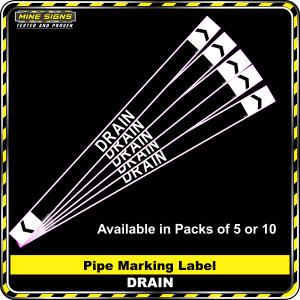 Pipe Marking Label - Drain