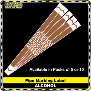 Pipe Marking Label - Alcohol