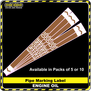 Pipe Marking Label - Engine Oil