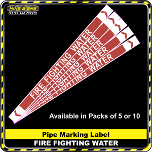 Pipe Marking Label - Fire Fighting Water