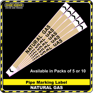 Pipe Marking Label - Natural Gas