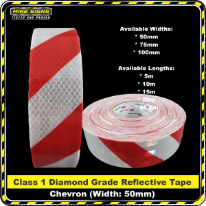 3M Red/White Class 1 Chevron Reflective Tape - Right