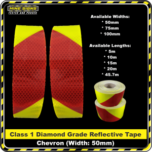 3M Yellow/Red Class 1 Chevron Reflective Tape - KIT