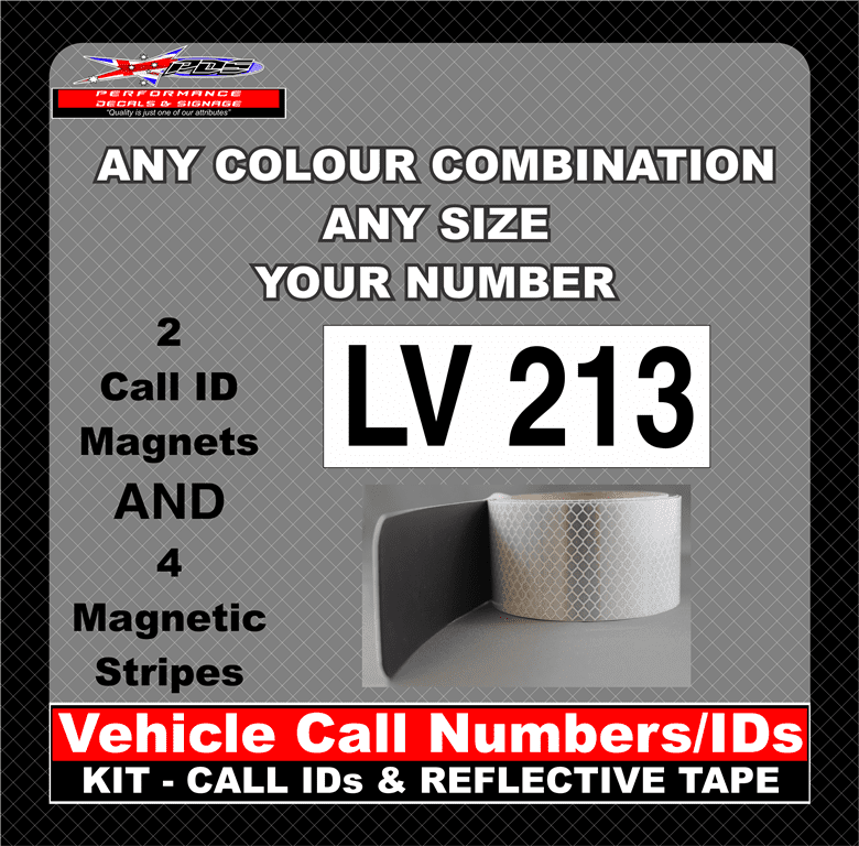Hi Vis Light Vehicle Call Number/ID Class 1 (Set of Magnetic IDs & Reflective Stripes) - Image 17