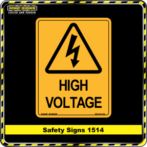 Warning High Voltage (Safety Sign 1514)