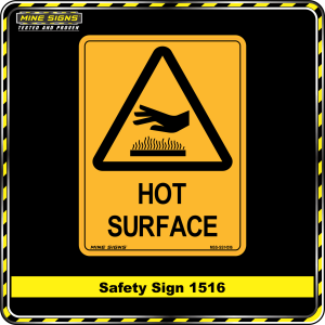 Warning Hot Surface (Safety Sign 1516)