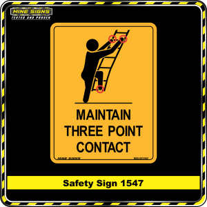Warning Maintain Three Point Contact (Safety Sign 1547)