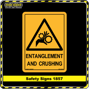 Warning Entanglement and Crushing (Safety Sign 1847)